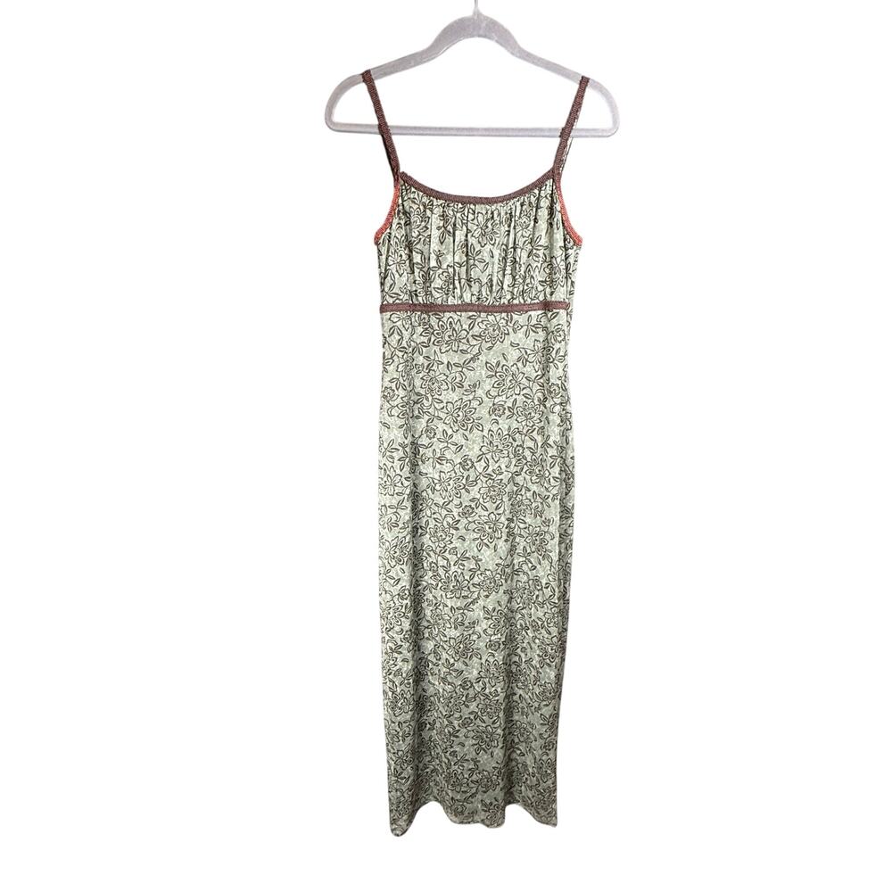 Vtg Y2K Jody California maxi dress - green floral fairy empire waist size 7